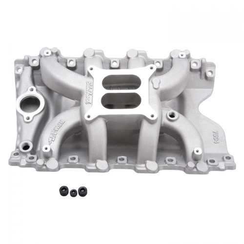 Edelbrock Intake Manifold, RPM Air-Gap, Dual Plane, Aluminium, Natural, 4-barrel Square Bore, For Holden, Each