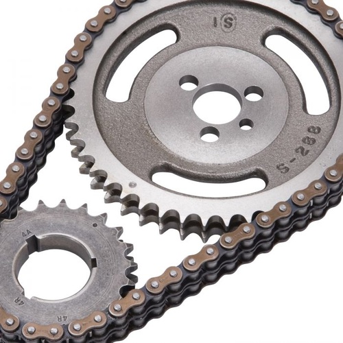 Edelbrock Timing Chain and Gear Set, Performer-Link, Double Roller, Iron/Steel Sprockets, For Chevrolet, V6/Small Block, Set
