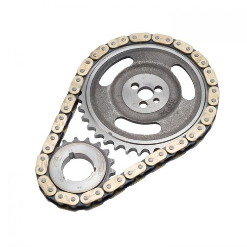 Edelbrock Timing Chain and Gear Set, Performer-Link, Single Roller, Iron/Steel Sprockets, For Chevrolet, V6/Small Block, Set