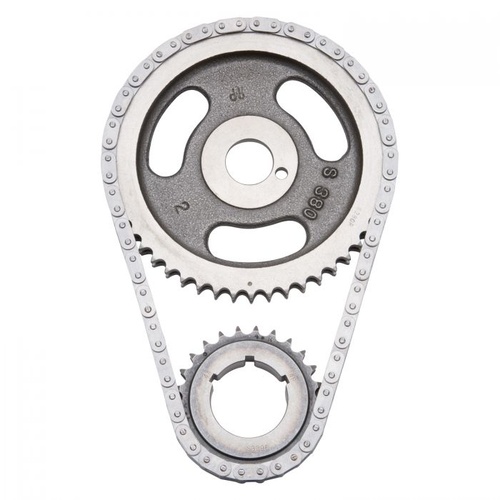 Edelbrock Timing Chain and Gear Set, Performer-Link, Double Roller, Iron/Steel Sprockets, Mopar, Big Block, Set