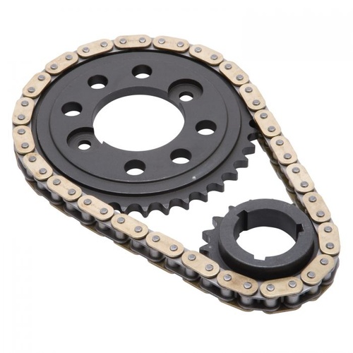 Edelbrock Timing Chain and Gear Set, Performer-Link, Link Belt, Iron/Steel Sprockets, For Buick, V8, Set