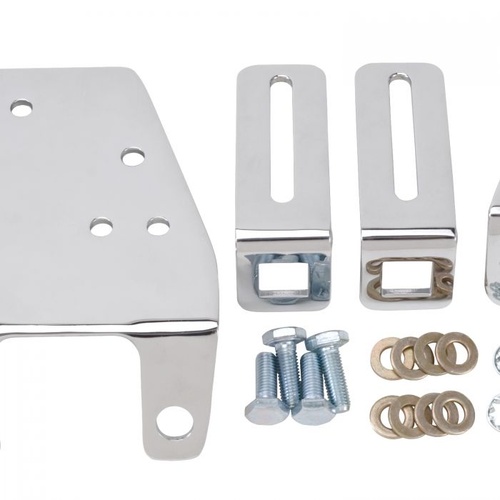 Edelbrock Throttle Cable Bracket, Steel, Chrome, Small Block For Chevrolet, Each