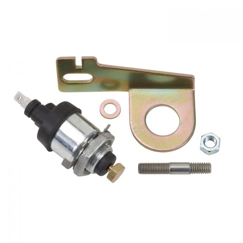 Edelbrock Throttle Solenoid and Bracket, Idle Compensator, Cadmium/Zinc Plated, Performer Carburetors, Kit