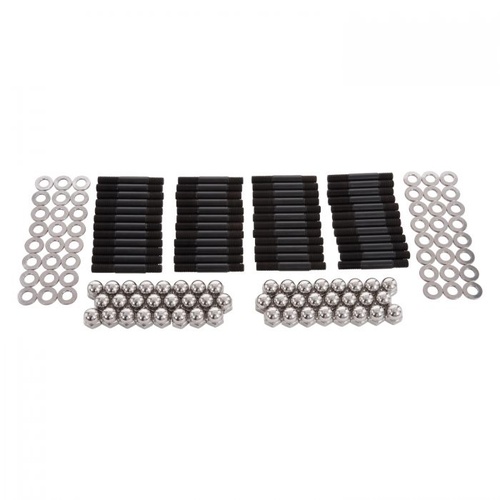 Edelbrock Head Studs, 8740 Chromoly, Black Oxide, For Ford Flat Head Design, Kit