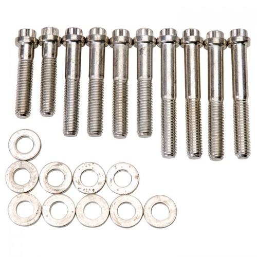 Edelbrock Intake Manifold Bolts, Steel, 12-Point Head, Washers, for EDL-7105, For Ford, Big Block FE, Kit