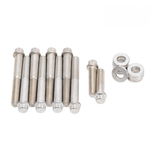 Edelbrock Intake Manifold Bolts, Steel, Cadmium, 12-Point Head, Washers, for Use On EDL-2105, For Ford, Big Block FE, Kit