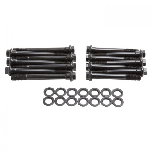 Edelbrock Cylinder Head Bolts, High Performance, Hex, Chromoly, Black Oxide, Washers, For Jeep, 4.0L, Kit