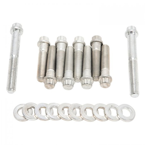 Edelbrock Intake Manifold Bolts, Steel, 12-Point Head, Washers, for EDL- 2936 and 2937 Only, For Ford, Big Block FE, Kit