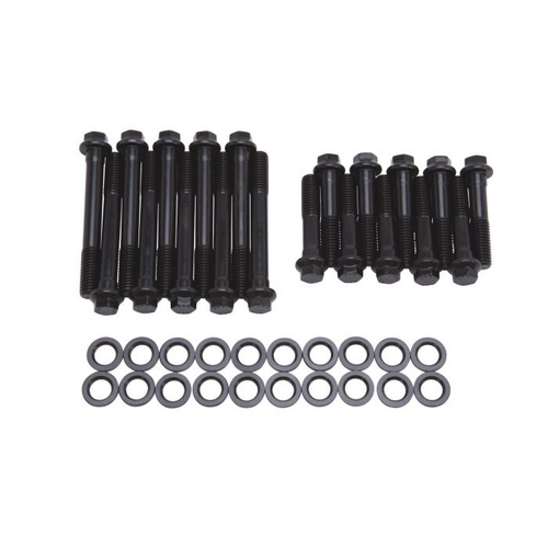 Edelbrock Cylinder Head Bolts, Chromoly, Hex Head, Washers, For Ford, 351W, Stock, EDL Performer/Perf. RPM Heads, Kit