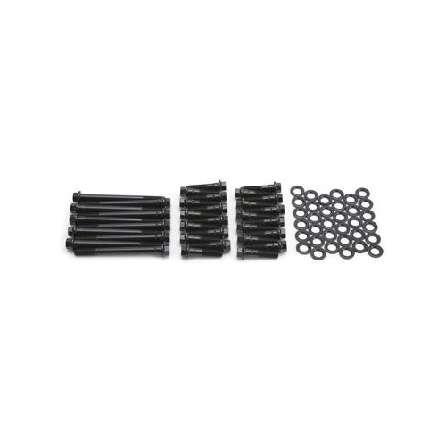 Edelbrock Cylinder Head Bolts, Chromoly, Black Oxide, Hex Head, Washers, Mopar, Big Block, Victor Heads, Kit