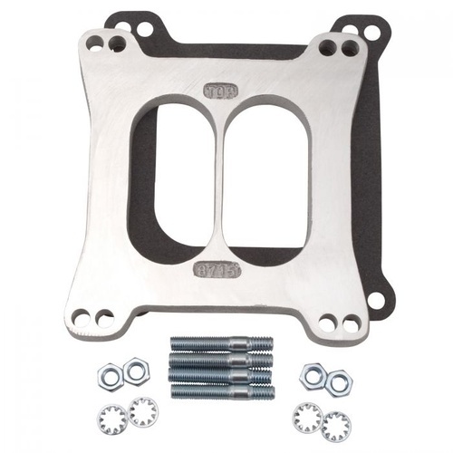 Edelbrock Carburetor Spacer, Aluminium, .500 in. Thick, Divided-Wall, Square Bore, Each