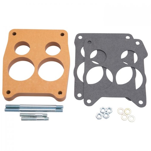 Edelbrock Carburetor Spacer, Wood, .750 in. Thick, 4-Hole, Spread Bore, Each