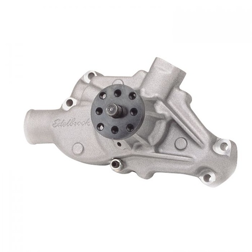 Edelbrock Water Pump, Mechanical, Short, High-Volume, Aluminium, Natural, Clockwise, For Chevrolet, Small Block, Each