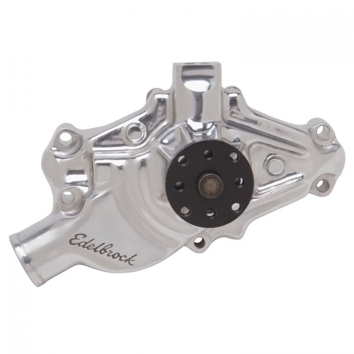 Edelbrock Water Pump, Victor Series, Mechanical, Short, High-Volume, Aluminium, Polished, Clockwise, For Chevrolet, 5.7L, Each