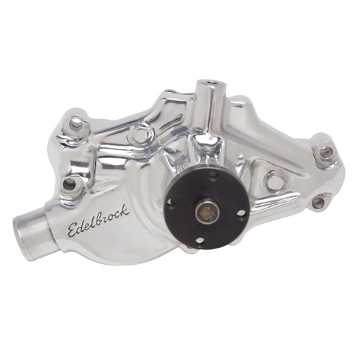 Edelbrock Water Pump, Mechanical, Short, High-Volume, Aluminium, Polished, Counterclockwise, For Chevrolet, 5.7L, Each
