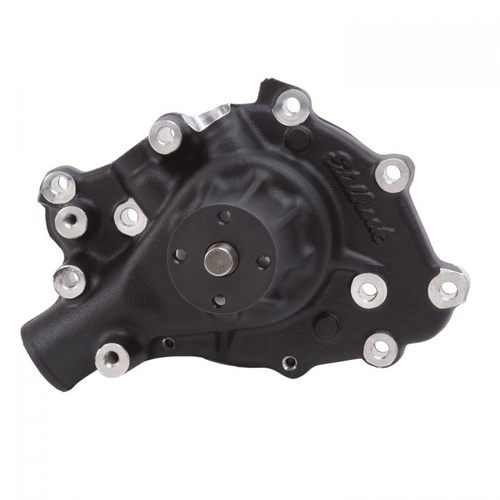 Edelbrock Water Pump, Victor Series, Mechanical, High-Volume, Aluminium, Black, Clockwise, For Ford, 289, 302, 351W, Each