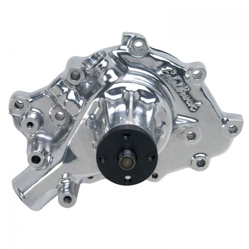 Edelbrock Water Pump, Victor Series, Mechanical, High-Volume, Aluminium, Polished, Clockwise, For Ford, 289, 302, 351W, Each