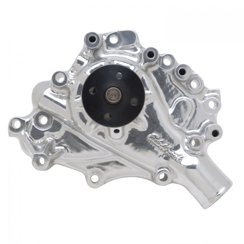 Edelbrock Water Pump, Victor Series, Mechanical, High-Volume, Polished Aluminium, Clockwise, For Ford, 351C, 351M, 400M, Each
