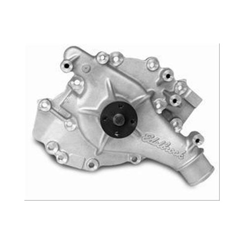 Edelbrock Water Pump, Mechanical, High-Volume, Aluminium, Natural, Clockwise, For Ford, 385 Series Big Block, 429, 460, Each