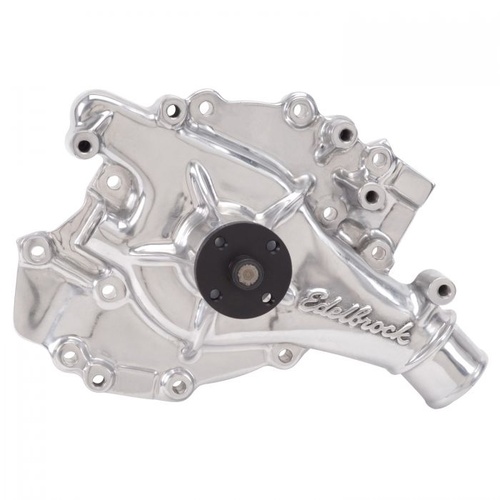 Edelbrock Water Pump, Mechanical, High-Volume, Aluminium, Polished, Clockwise, For Ford, 385 Series Big Block, 429, 460, Each