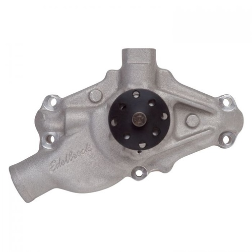 Edelbrock Water Pump, Mechanical, Short, High-Volume, Aluminium, Natural, Counterclockwise, For Chevrolet, Small Block, Each