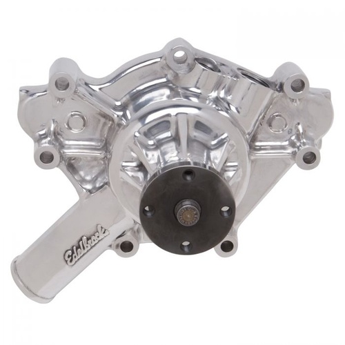 Edelbrock Water Pump, Victor Series, Mechanical, High-Volume, Aluminium, Polished, Clockwise, Mopar, Small Block, Each