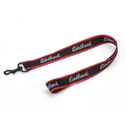 Edelbrock Lanyard, Nylon, Black, Logo, Each