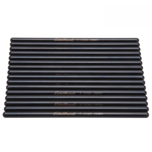 Edelbrock Pushrods, 5/16 in. Diameter, 7.200 in. Long, 4130 Chromoly, 0.080 Wall, For Guideplates, Set of 16