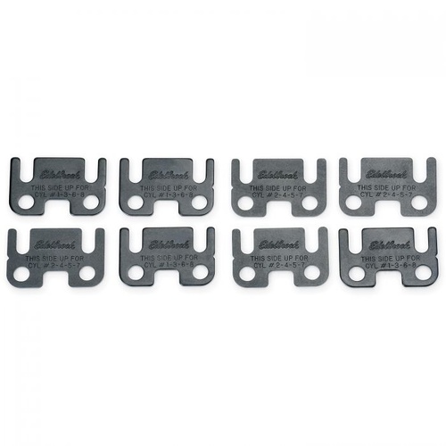 Edelbrock Guideplates, Flat, Steel, for 3/8 in., For Oldsmobile, 350, 400, 403, 425, 455, for Stock Cylinder Heads, Set of 8