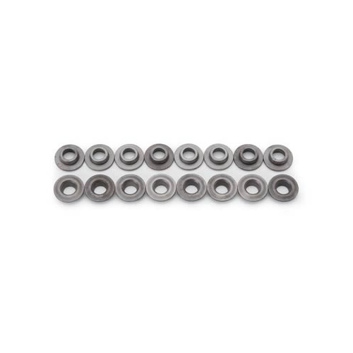 Edelbrock Valve Spring Retainers, Single, Steel, 1 in. Retainer O.D., Set of 16