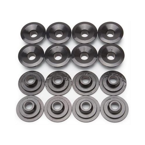 Edelbrock Valve Spring Retainers, Steel, 7 Degree, 1.254 in. Outside Diameter, .600 in. Inside Diameter, Set of 16