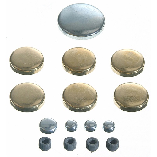 Sealed Power Freeze Welsh plugs, Brass, For Ford, 221-302, 351W, Kit