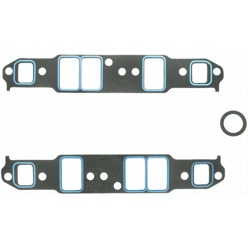 FELPRO Gaskets, Manifold, Intake, Printoseal, 2.21 in. x 1.34 in. Port, .060 in. Thick, For Chevrolet, 3.8/4.3L, V6, Set