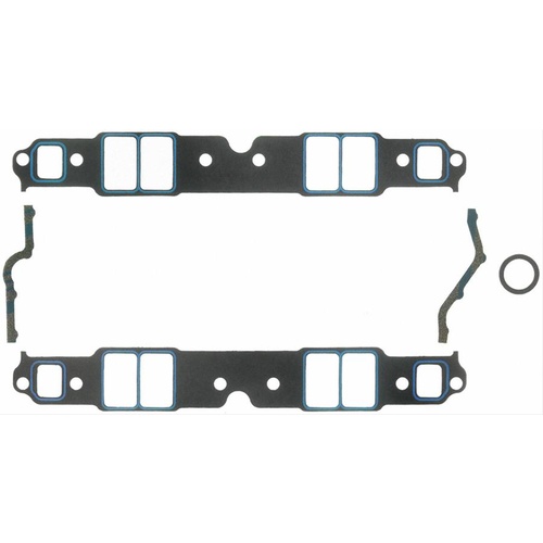 FELPRO Gaskets, Manifold, Intake, Printoseal, 2.28 in. x 1.38 in. Port, .060 in. Thick, For Chevrolet, Small Block, Set