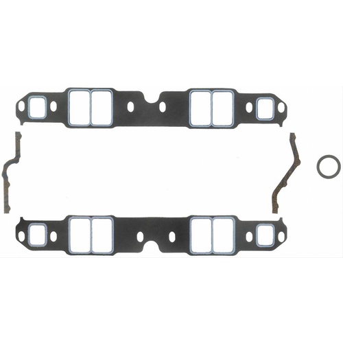 FELPRO Gaskets, Manifold, Intake, Printoseal, 2.38 in. x 1.38 in. Port, .060 in. Thick, For Chevrolet, Small Block, Set