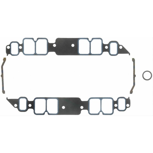 FELPRO Gaskets, Manifold, Intake, Printoseal, Rectangle, 2.54 in. x 1.82 in. Port, .060 in. Thick, For Chevrolet, 396-454, Set