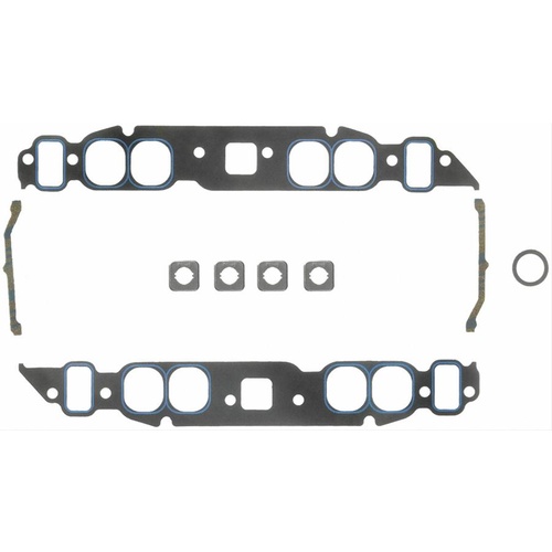 FELPRO Gaskets, Manifold, Intake, Composite, Oval, 2.050 in. x 1.82 in. Port, .060 in. Thick, For Chevrolet, 396-454, Set