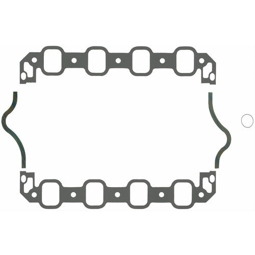 FELPRO Gaskets, Manifold, Intake, Printoseal, 2.45 in. x 1.82 in. Port, .060 in. Thick, For Ford, Big Block 385, Pair