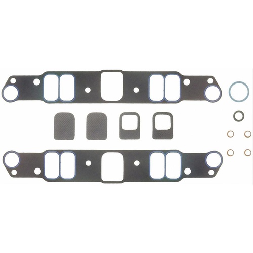 FELPRO Gaskets, Manifold, Intake, Composite/Printoseal, 2.20 in. x 1.18 in. Port, .060 in. Thick, For Pontiac, 326-455, Set