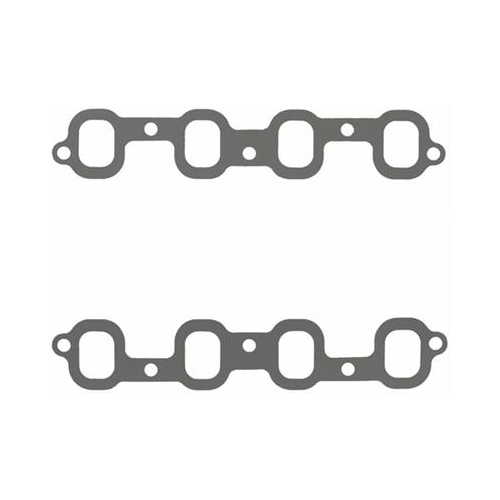 FELPRO Intake Gasket, Composite, Cut to Fit, 1.90 in. x 1.40 in. Port, .045 in. Thick, For Chevrolet, Small Block, Set
