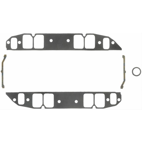 FELPRO Gaskets, Manifold, Intake, Composite, Rectangle, 2.54 in. x 1.82 in. Port, .120 in. Thick, For Chevrolet, 396-454, Set