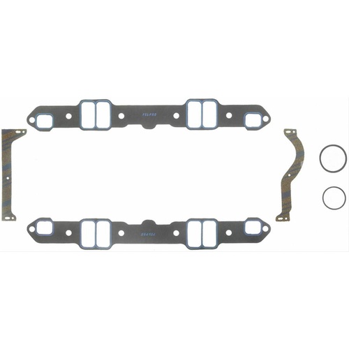FELPRO Gaskets, Intake, Composite, Printoseal, 2.08 in. x 1.05 in. Port, .060 in. Thick, For Chrysler, 273/318, Set