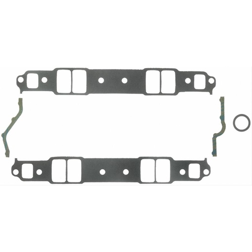 FELPRO Gaskets, Manifold, Intake, Composite, 2.21 in. x 1.31 in. Port, .120 in. Thick, For Chevrolet, Small Block, Set