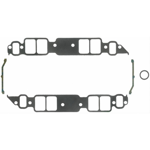 FELPRO Gaskets, Manifold, Intake, Composite, Rectangle, 2.54 in. x 1.82 in. Port, .060 in. Thick, For Chevrolet, 396-454, Set