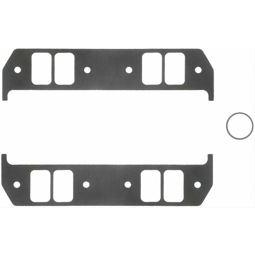 FELPRO Gaskets, Manifold, Intake, Composite, 2.71 in. x 1.65 in. Port, .060 in. Thick, For Chrysler, Big Block, B/RB, Set