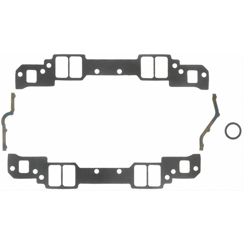 FELPRO Gaskets, Manifold, Intake, 18 Degree, 2.15 in. x 1.25 in. Port, .060 in. Thick, For Chevrolet, Small Block, Set