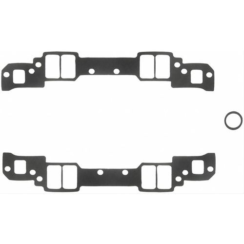 FELPRO Gaskets, Manifold, Intake, 18 Degree, 2.15 in. x 1.25 in. Port, .120 in. Thick, For Chevrolet, Small Block, Set