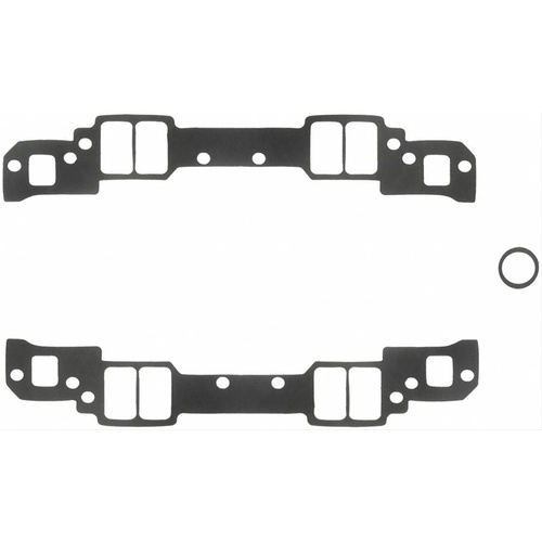 FELPRO Gaskets, Manifold, Intake, 18 Degree, 2.15 in. x 1.25 in. Port, .120 in. Thick, For Chevrolet, Small Block, Set