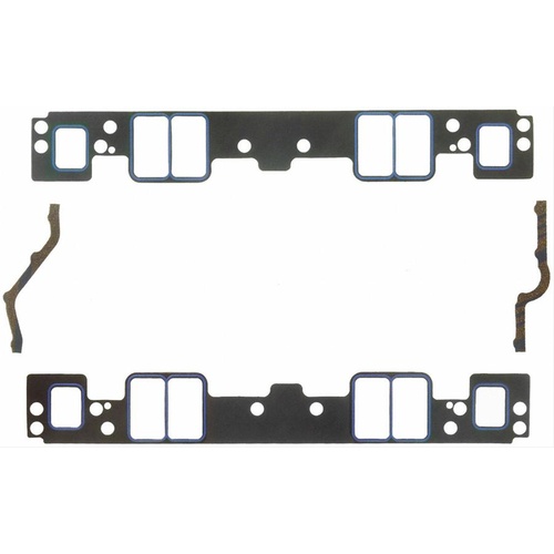 FELPRO Gaskets, Intake, Composite, Printoseal, 2.314 in. x 1.30 in. Port, .060 in. Thick, For Chevrolet, Small Block, Set