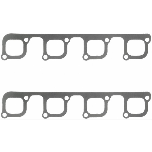 FELPRO Exhaust Gaskets, Header, Steel Core Laminate, Yates SVO Port, For Ford, Small Block, SVO Yates Heads, Set